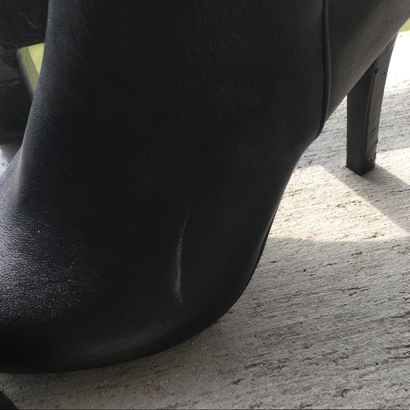 BCBGeneration Black Leather Studded Stiletto Boots - Picture 4 of 8